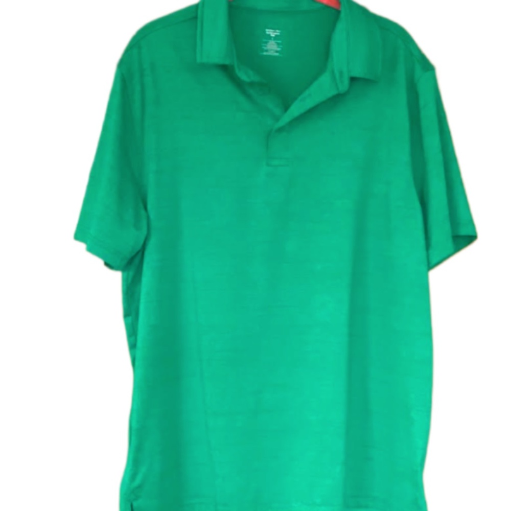 Members Mark Mens Green Performance Polo Shirt, L